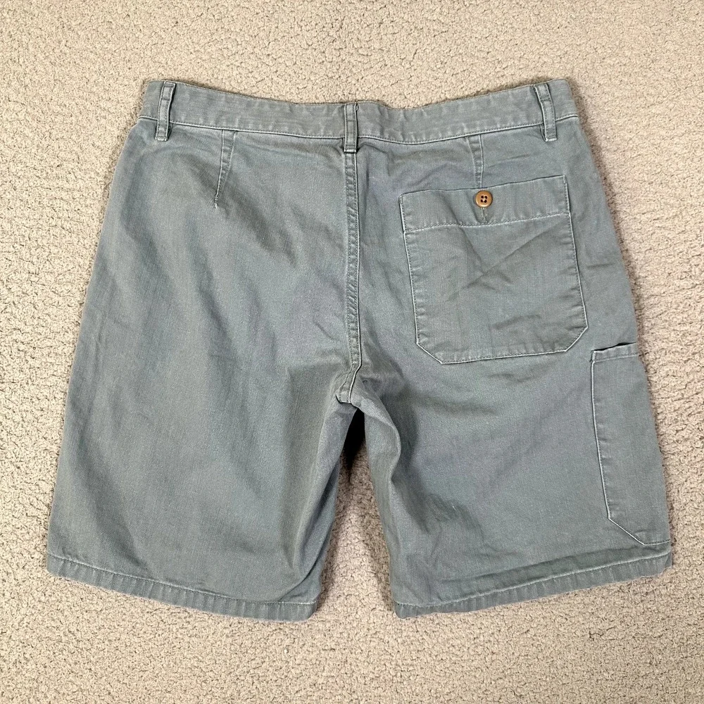 Wallace & Barnes Shorts Mens‎ 30 Blue Cotton Button Fly Casual Preppy Chino Logo